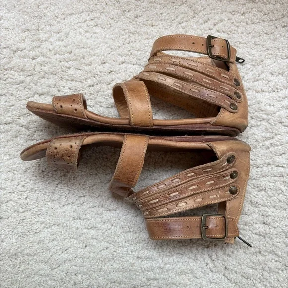 BED|STU Unique & Strappy Tan Rustic Artemis Sandals - Picture 10 of 14